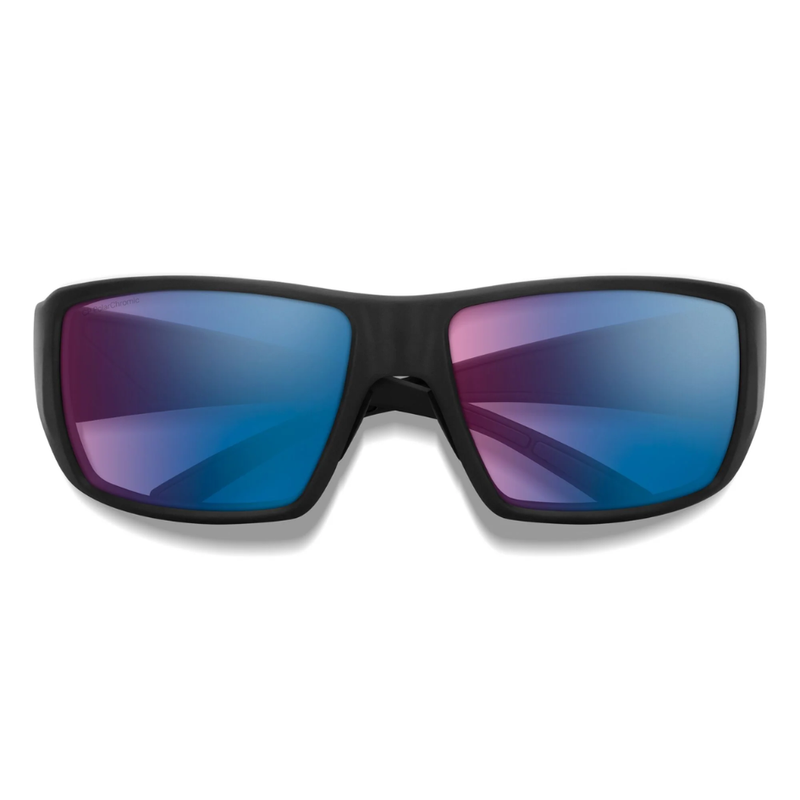 Load image into Gallery viewer, SMITHS OPTICS GUIDE'S CHOICE XL MATTE BLACK CHROMAPOP GLASS POLARIZED ROSE BLUE MIRROR