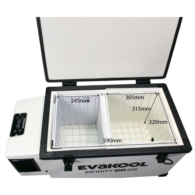 Load image into Gallery viewer, EVAKOOL INFINITY RF FIBREGLASS FRIDGE/FREEZER 60L