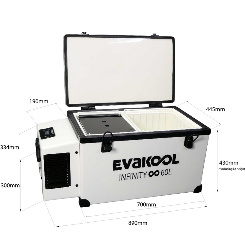Load image into Gallery viewer, EVAKOOL INFINITY RF FIBREGLASS FRIDGE/FREEZER 60L