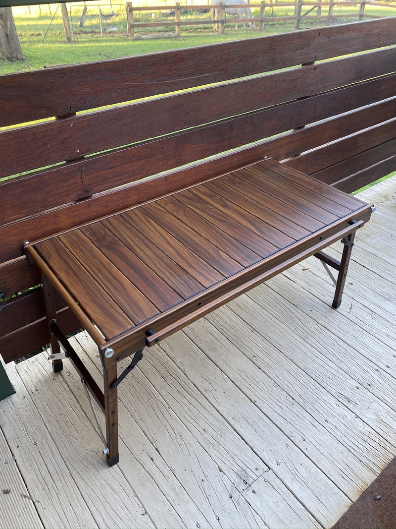 Load image into Gallery viewer, DRIFTA STOCKTON WOODGRAIN LOOK ALUMINIUM TABLE