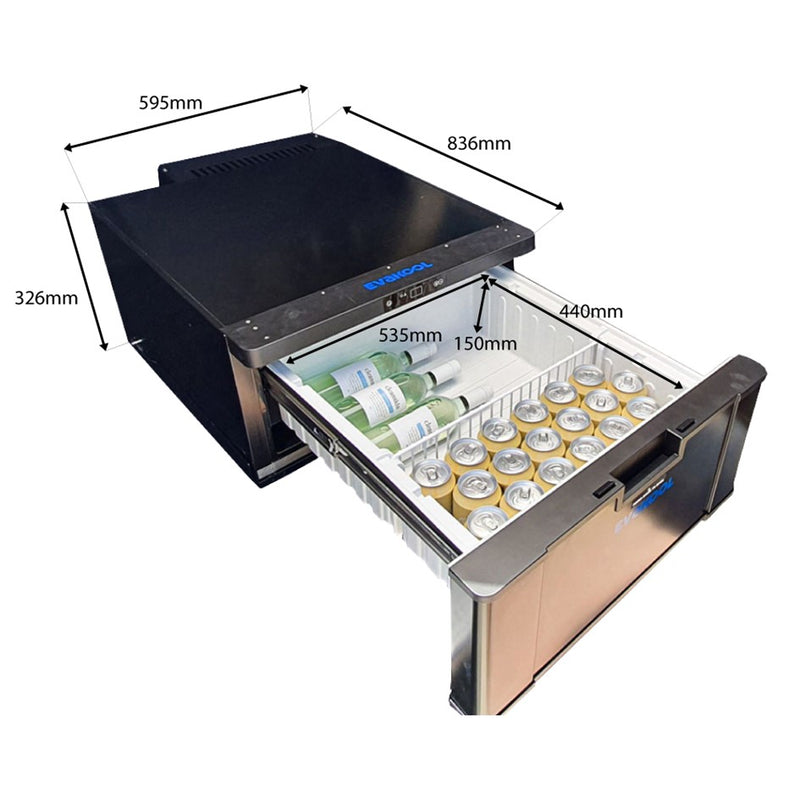 Load image into Gallery viewer, EVAKOOL PLATINUM 40L DRAWER FRIDGE/FREEZER (BLACK) AUSTRALIAN COMISSIONED