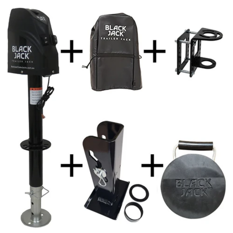 Load image into Gallery viewer, BLACK JACK TRAILER JACK WITHOUT WIRING HARNESS