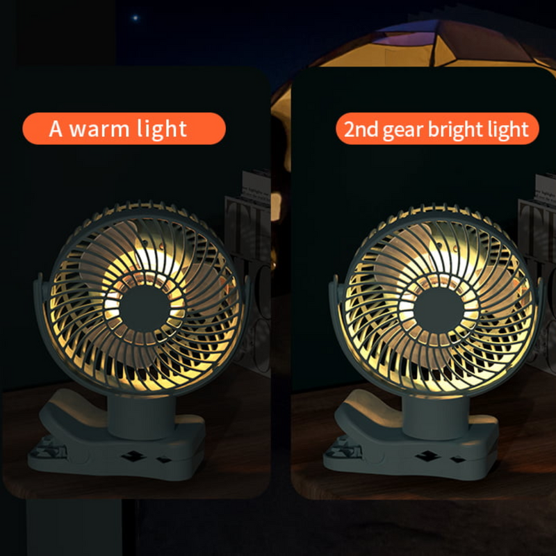 Load image into Gallery viewer, TRA WHITE USB PORTABLE CAMPING FAN WITH LED LIGHT AND REMOTE CONTROL