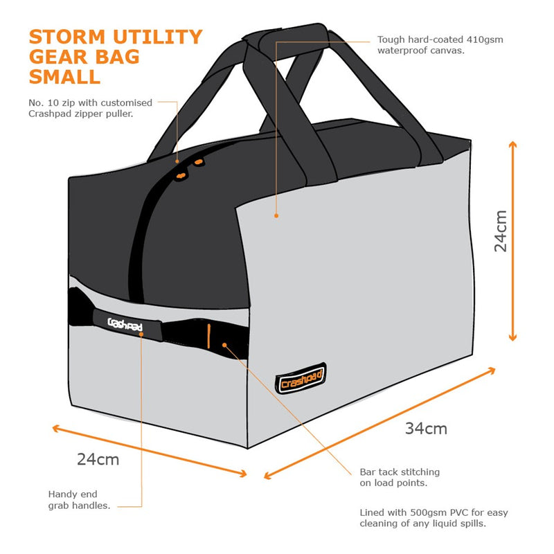 Load image into Gallery viewer, CRASHPAD UTILITY GEAR BAG STORM - SMALL
