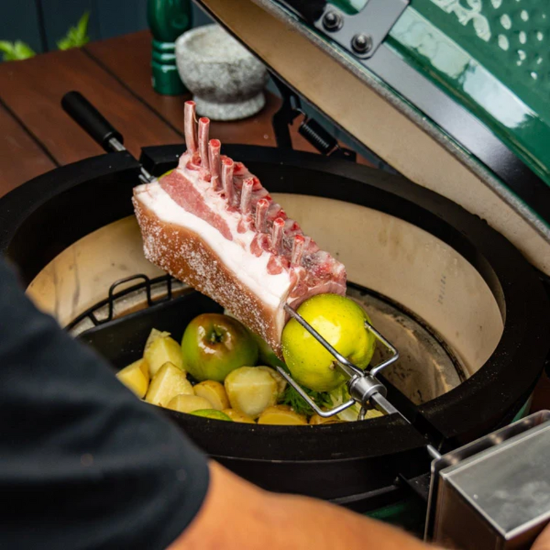 Load image into Gallery viewer, BIG GREEN EGG ROTISSERIE FOR LARGE BIG GREEN EGG
