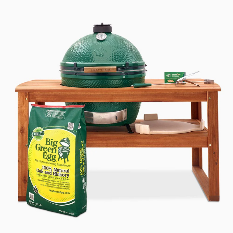 Load image into Gallery viewer, BIG GREEN EGG XL & ACACIA TABLE