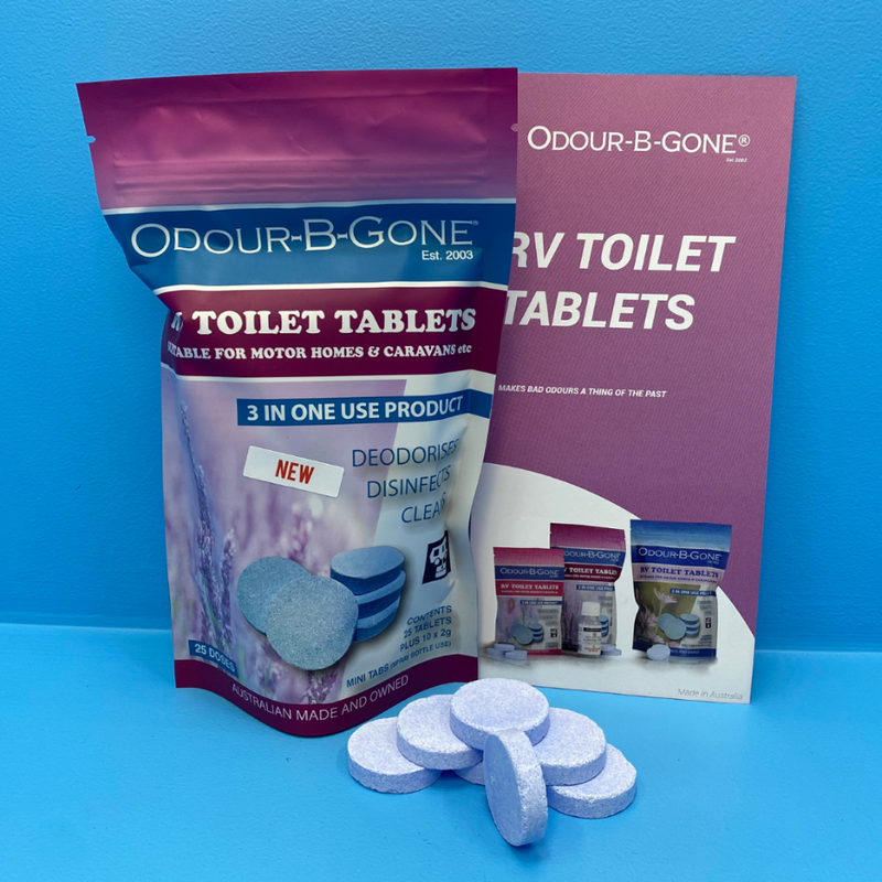 Load image into Gallery viewer, ODOUR-B-GONE 25 X 8G PACK TOILET TABLETS