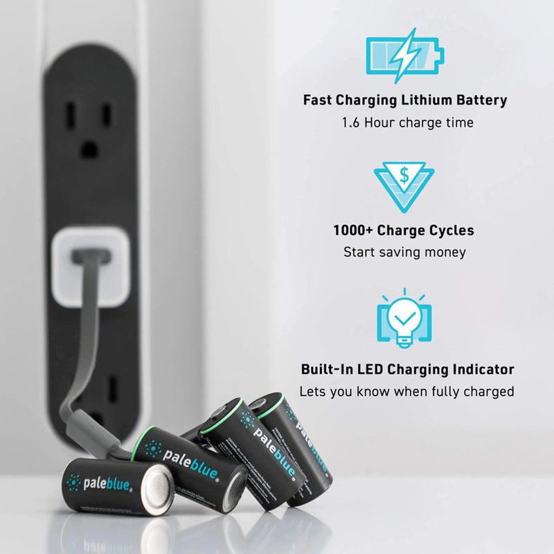Load image into Gallery viewer, PALEBLUE LITHIUM ION RECHARGEABLE CR123A BATTERIES