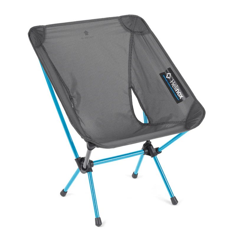 Load image into Gallery viewer, HELINOX CHAIR ZERO L BLACK WITH CYAN BLUE FRAME