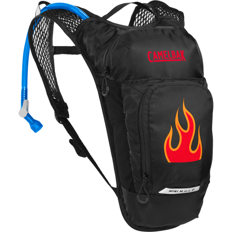 Load image into Gallery viewer, CAMELBAK MINI MULE 1.5L HYDRATION PACK BLACK / FLAMES