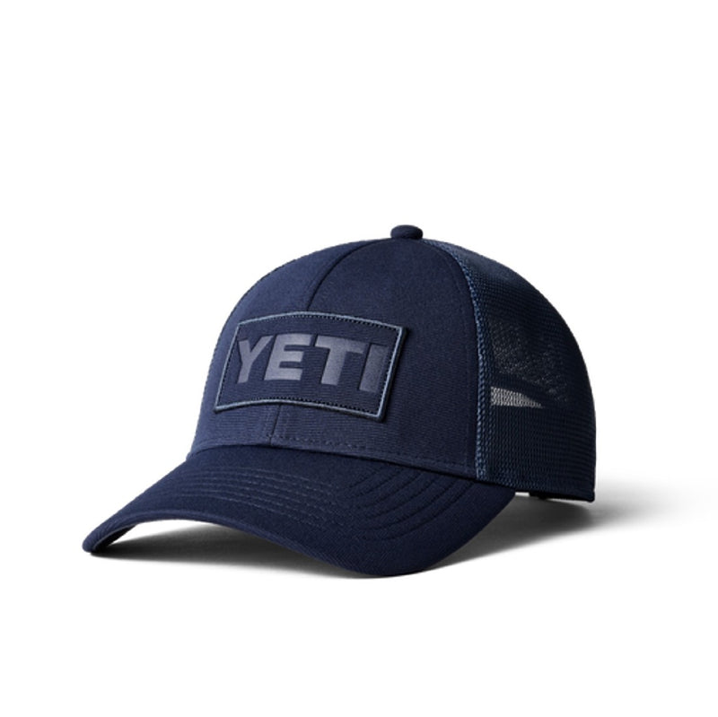 Load image into Gallery viewer, YETI TRUCKER HAT PATCH NAVY ON NAVY