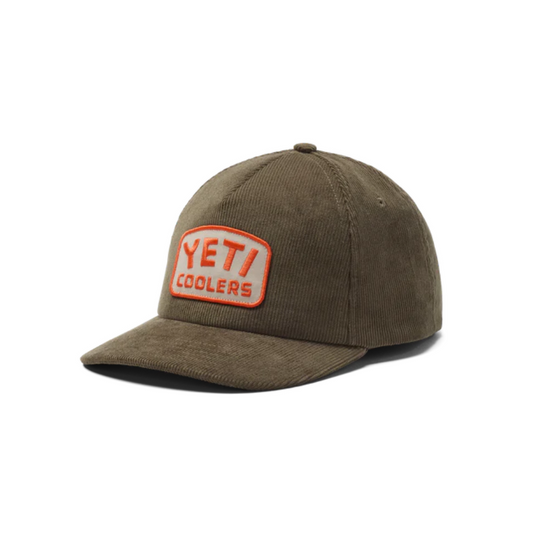 YETI WETLANDS CORDUROY SNAP BACK BROWN HAT