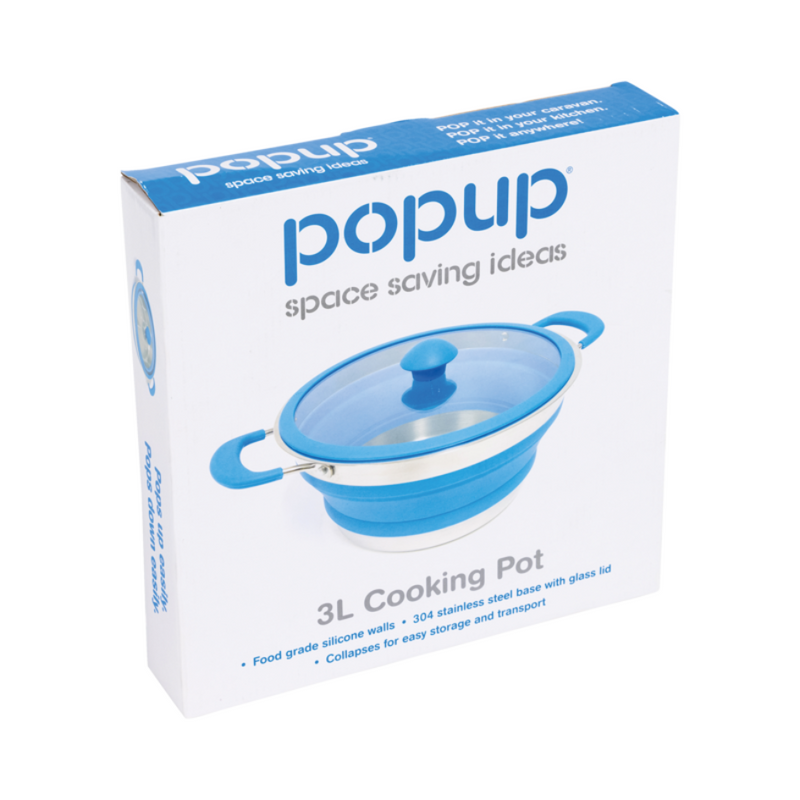 Load image into Gallery viewer, POPUP STAINLESS STEEL COOKING POT 3.0L