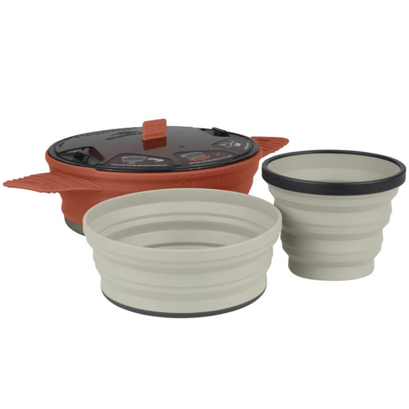 Load image into Gallery viewer, SEA TO SUMMIT X-SET21 1.4L POT+BOWL+MUG SAND/RUST