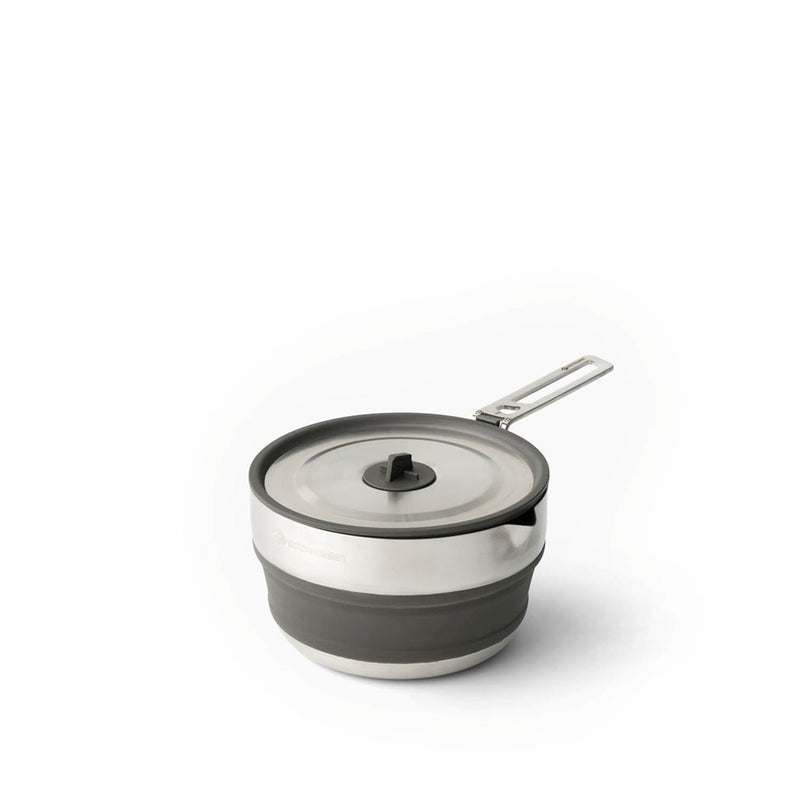 Load image into Gallery viewer, SEA TO SUMMIT DETOUR STAINLESS STEEL COLLAPSIBLE POURING POT 1.8L BLACK