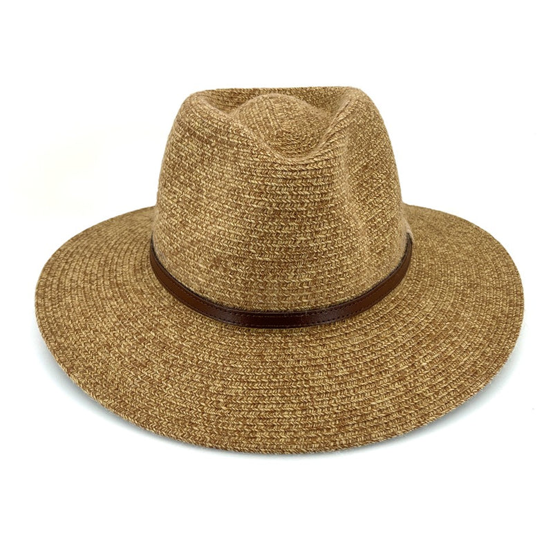Load image into Gallery viewer, EVOKE LANIER FEDORA EV540 MIX CAMEL 60CM LARGE / X-LARGE