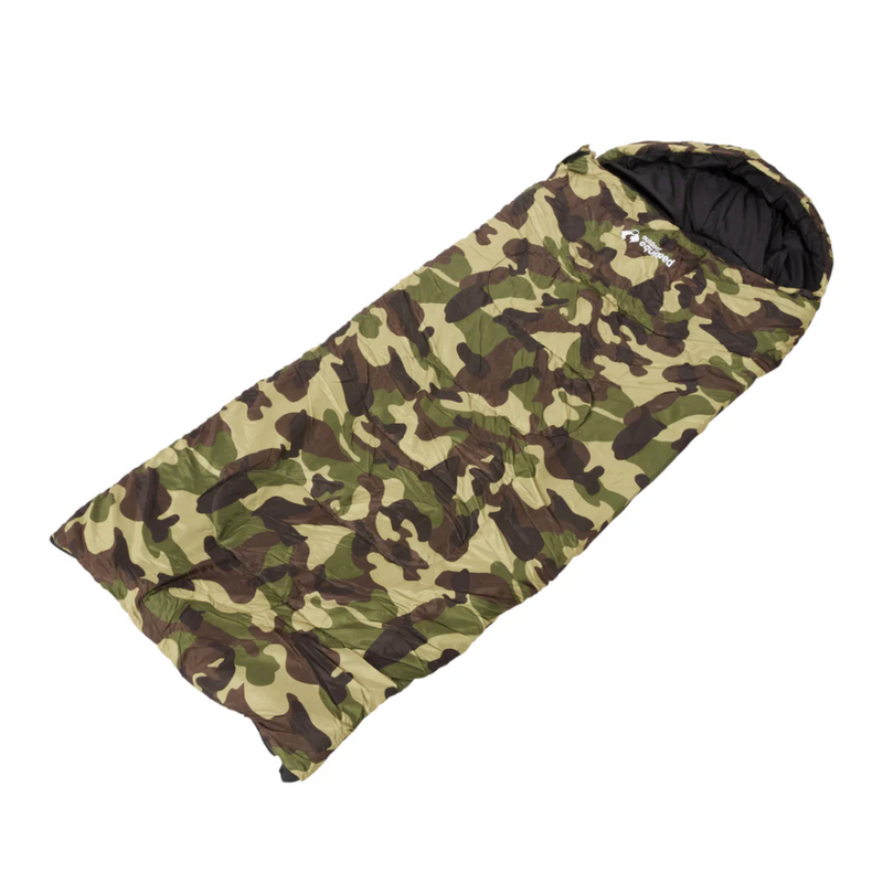 Load image into Gallery viewer, OUTDOOR EQUIPPED KIDS GREEN CAMO SLEEPING BAGS