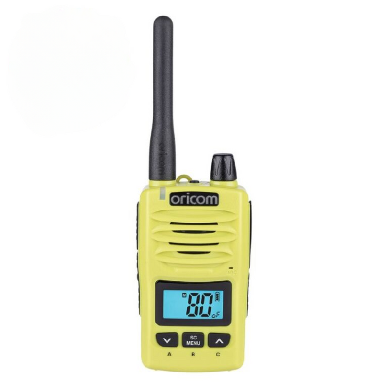 Load image into Gallery viewer, ORICOM DTX600 LIME WATERPROOF IP67 5 WATT HANDHELD UHF CB RADIO
