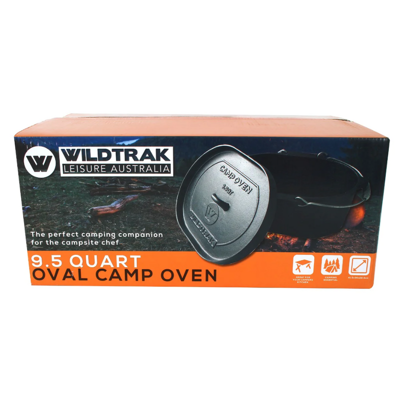Load image into Gallery viewer, WILDTRAK CAMP OVEN CAST IRON OVAL 9.5 QUART