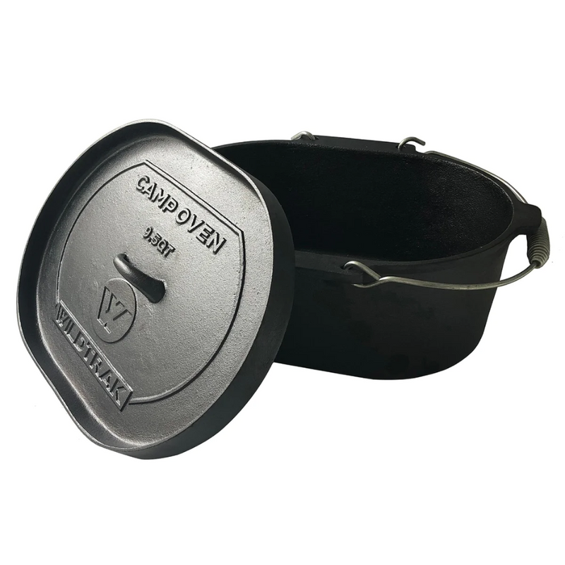 Load image into Gallery viewer, WILDTRAK CAMP OVEN CAST IRON OVAL 9.5 QUART