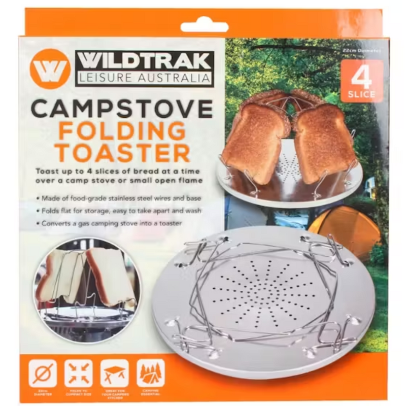 Load image into Gallery viewer, WILDTRAK FOLDING 4 SLICE TOASTER STAINLESS STEEL