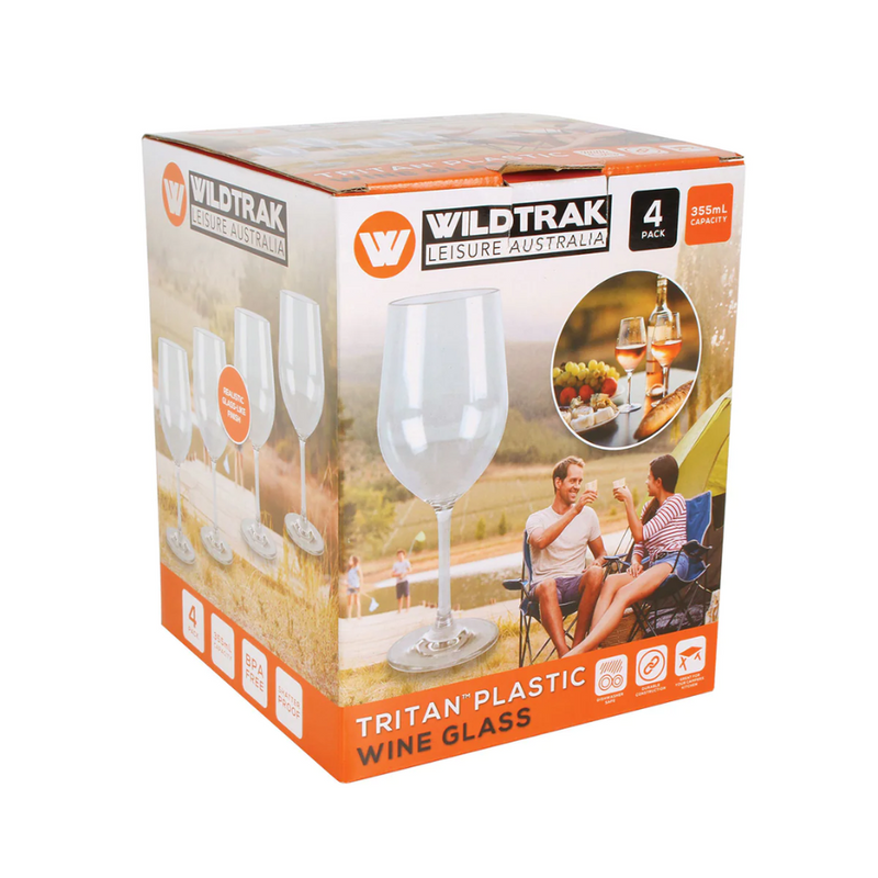 Load image into Gallery viewer, WILDTRAK TRITAN WINE GLASS 355ML 4 PACK
