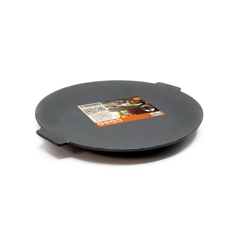 Load image into Gallery viewer, WILDTRAK CAST IRON CAMP FIRE GRILL PAN 45CM