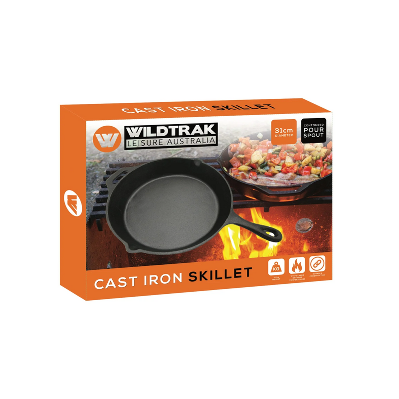 Load image into Gallery viewer, WILDTRAK CAST IRON SKILLET 3.2KG 31CM