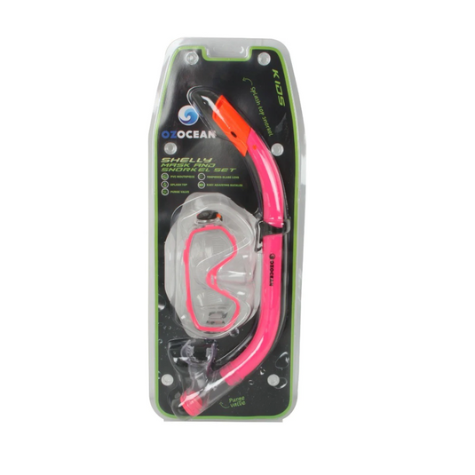 WILDTRAK MASK SNORKEL SET SHELLY KIDS PVC PINK