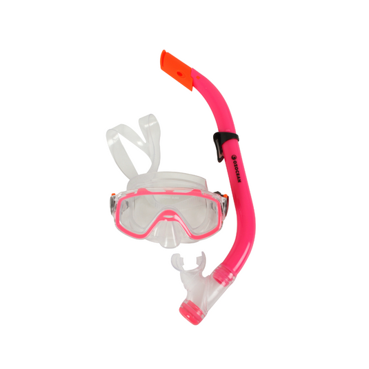 WILDTRAK MASK SNORKEL SET SHELLY KIDS PVC PINK