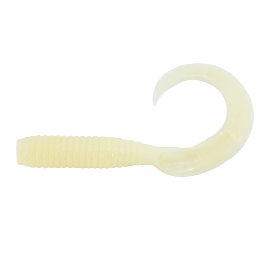 BERKLEY GULP! GRUB [SZ:6 INCH CLR:WHITE GLOW]
