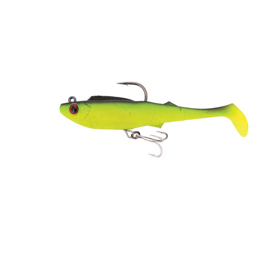 BERKLEY SHIMMA PRO RIG [SZ:6.5 INCH CLR:GREEN NEON]