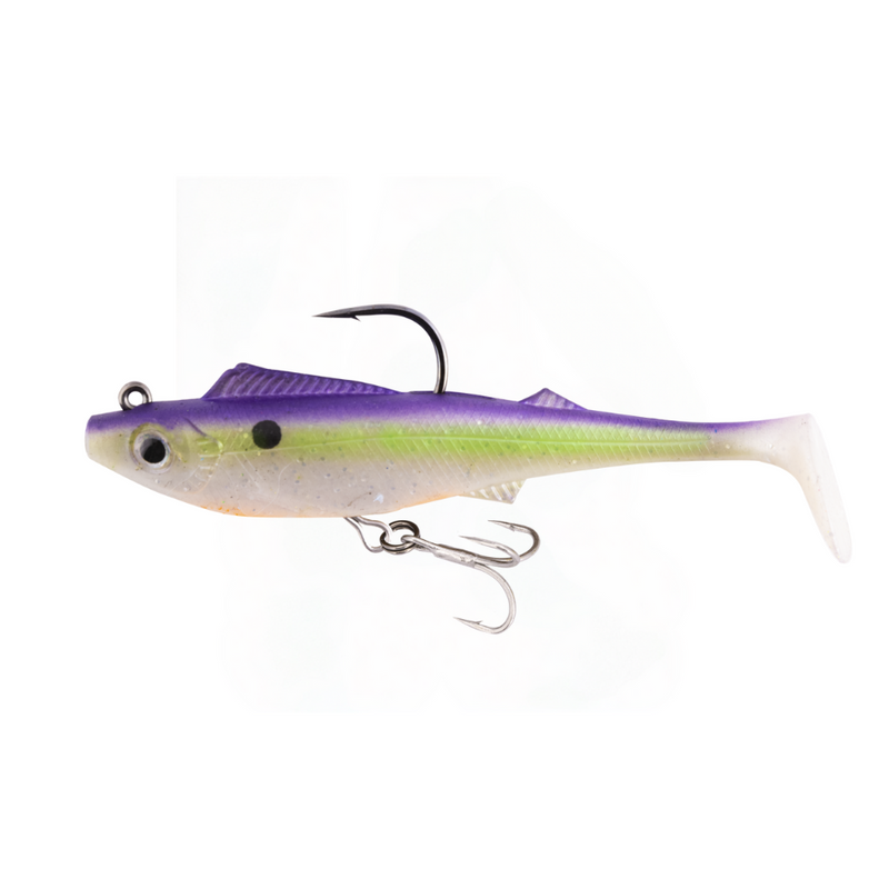 Load image into Gallery viewer, BERKLEY SHIMMA PRO RIG [SZ:6.5 INCH CLR:PURPLE HAZE]
