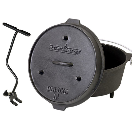 CAMP CHEF 10" (6qrt) CAST IRON DELUXE DUTCH OVEN