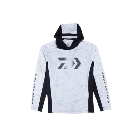 DAIWA LS HOODIE FISHING JERSEY SPLASH [CLR:WHITE SZ:MEDIUM]