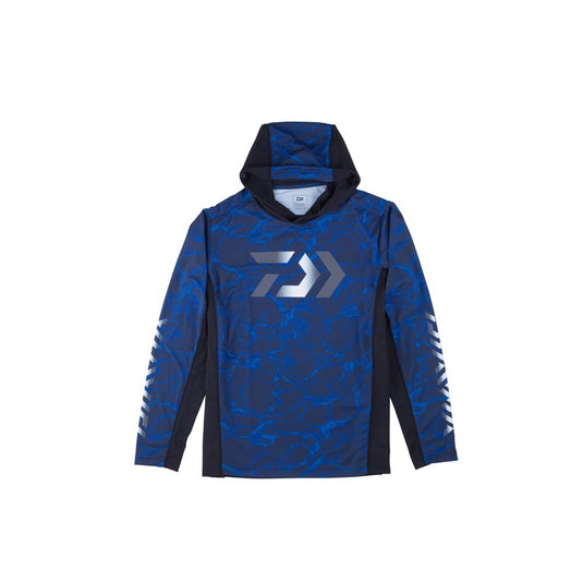 DAIWA LS HOODIE FISHING JERSEY SPLASH [CLR:WHITE SZ:LARGE]