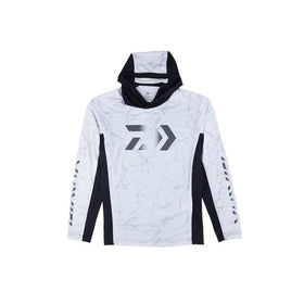 DAIWA LS HOODIE FISHING JERSEY SPLASH [CLR:WHITE SZ:X-LARGE]