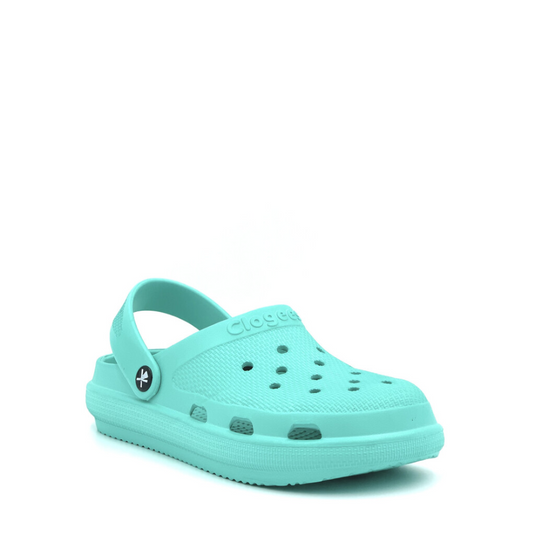 CLOGEES WOMENS SOFTY FASHION CLOG TEAL [SZ:6]