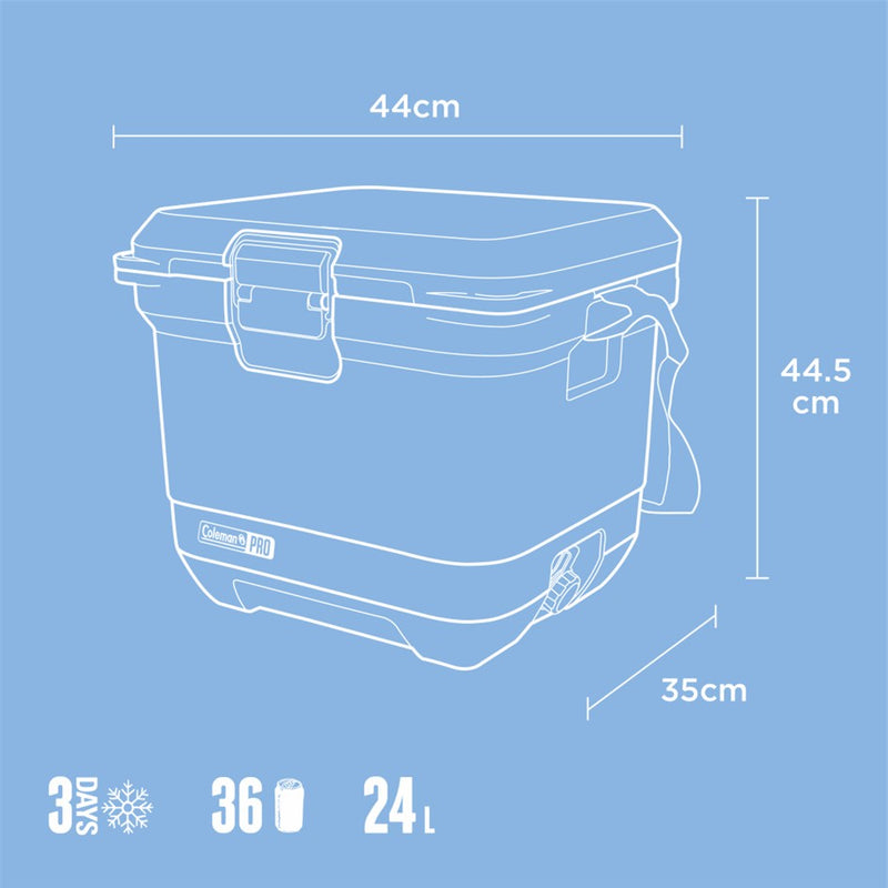 Load image into Gallery viewer, COLEMAN COOLER PRO 24L HARD COOLER BLUE SKY 
