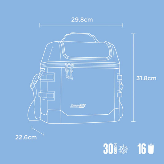 COLEMAN COOLER PRO 16 CAN SOFT COOLER BLUE SKY 