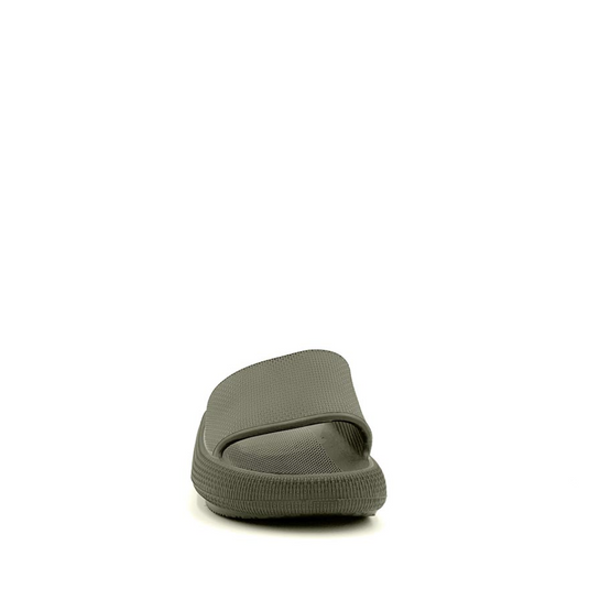 CLOGEES MENS SOFTY SLIDE KHAKI [SZ:8]