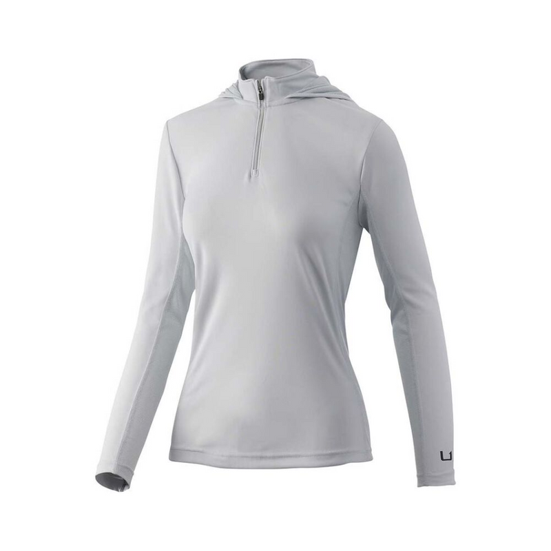 Load image into Gallery viewer, HUK ICON X SOLID HOODIE LONG SLEEVE SHIRT WOMENS [CLR:OYSTER SZ:LARGE]
