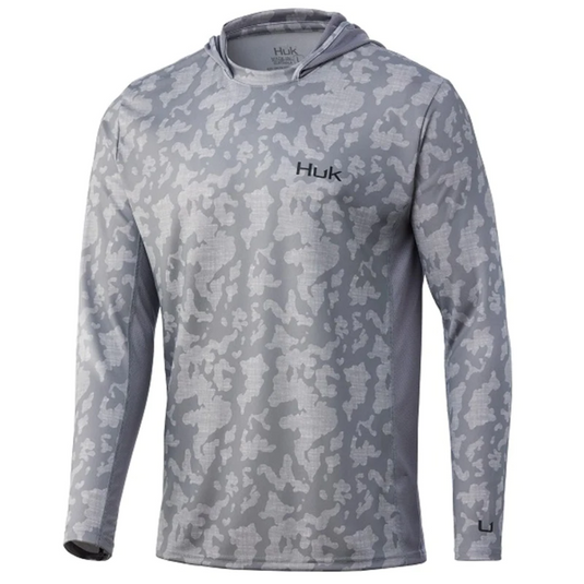 HUK ICON X RUNNING LAKES HOODIE LONG SLEEVE SHIRT MENS
