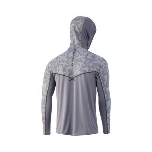 HUK ICON X RUNNING LAKES HOODIE LONG SLEEVE SHIRT MENS [CLR:OVERCAST GREY SZ:2X-LARGE]