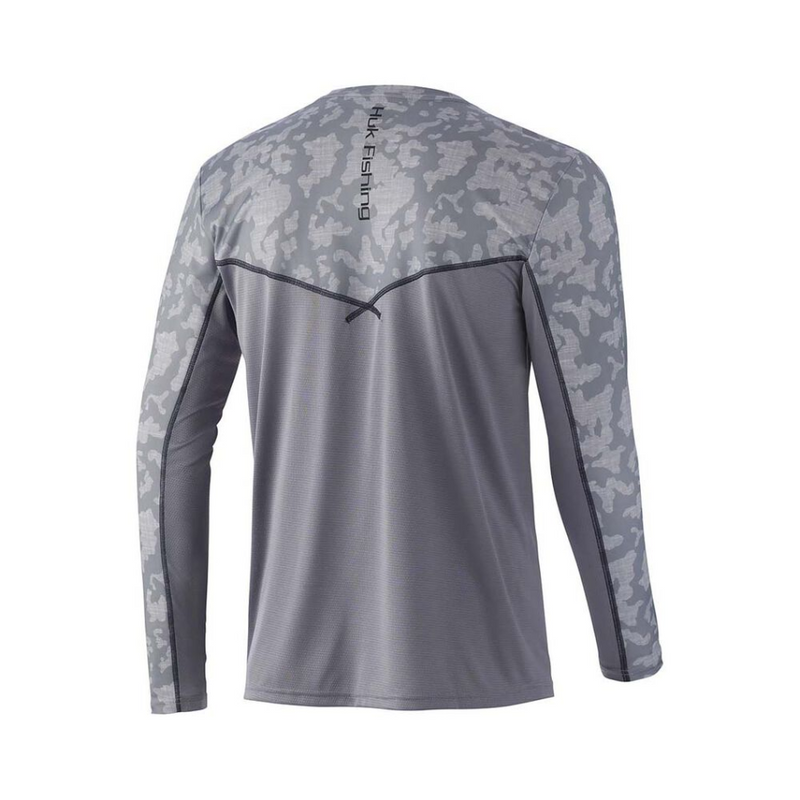 Load image into Gallery viewer, HUK ICON X RUNNING LAKES LONG SLEEVE SHIRT MENS [CLR:OVERCAST GREY SZ:2X-LARGE]
