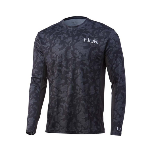 HUK ICON X RUNNING LAKES LONG SLEEVE SHIRT MENS [CLR:VOLCANIC ASH SZ:2X-LARGE]