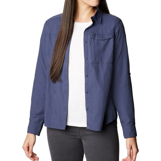 COLUMBIA SILVER RIDGE 2.0 LONG SLEEVE SHIRT WOMENS [CLR:NOCTURNAL SZ:LARGE]