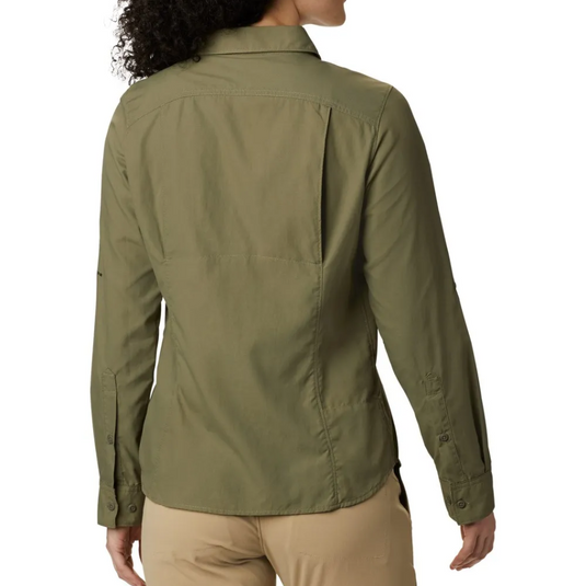 COLUMBIA SILVER RIDGE 2.0 LONG SLEEVE SHIRT WOMENS [CLR:STONE GREEN SZ:LARGE]