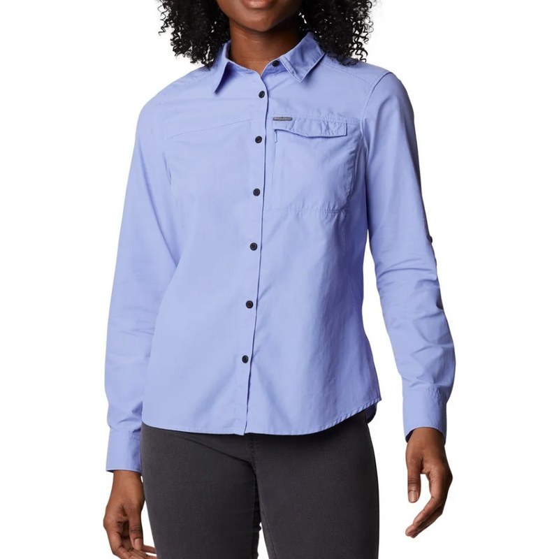 Load image into Gallery viewer, COLUMBIA SILVER RIDGE 2.0 LONG SLEEVE SHIRT WOMENS [CLR:SERENITY SZ:LARGE]
