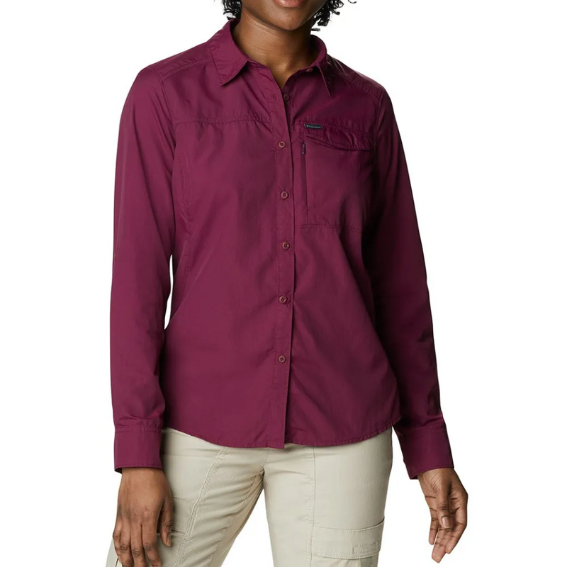 Load image into Gallery viewer, COLUMBIA SILVER RIDGE 2.0 LONG SLEEVE SHIRT WOMENS [CLR:MARIONBERRY SZ:LARGE]

